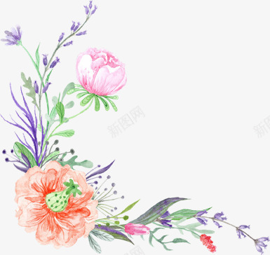 海报植物花朵涂鸦小清新png免抠素材_88icon https://88icon.com 植物 海报 涂鸦 清新 花朵