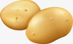 黄色简约马铃薯素材