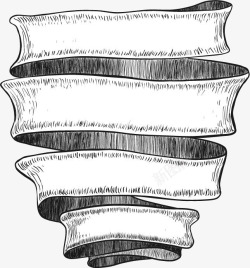 灰白彩带创意素材