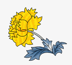卡通菊花素材