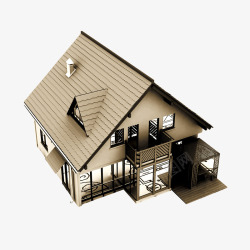 灰色屋顶的和氏木质建筑房屋素材