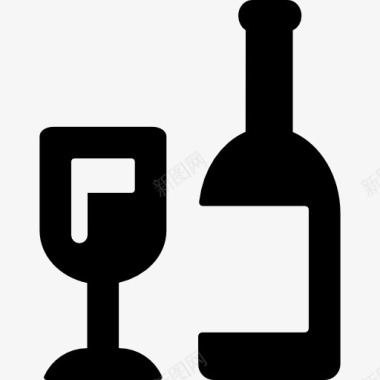 酒瓮酒瓶玻璃图标图标