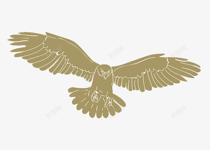 飞鹰图案png免抠素材_88icon https://88icon.com 动物 翅膀 金色 飞翔