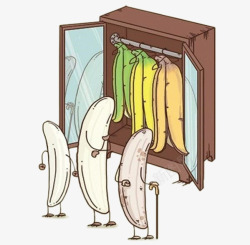 创意香蕉穿衣素材
