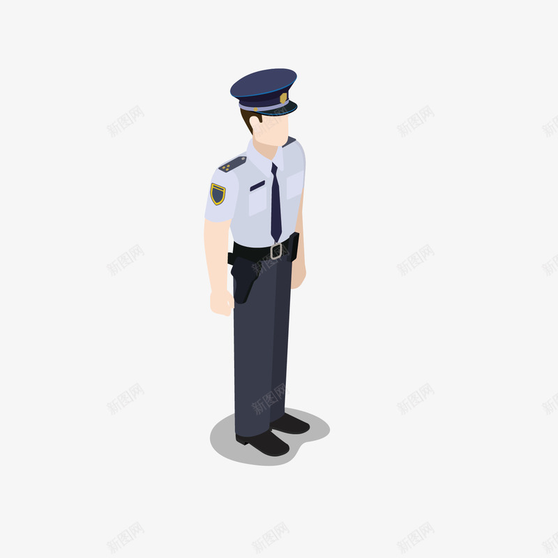 穿制服警察可爱小人矢量图ai免抠素材_88icon https://88icon.com 人物 制服 可爱 手绘 挺直 竖立 站立 警察 矢量图