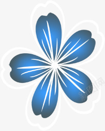 手绘蓝色花卉个性壁画png免抠素材_88icon https://88icon.com 个性 壁画 花卉 蓝色
