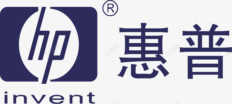 商标惠普logo矢量图图标图标