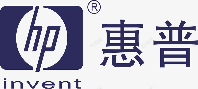 企业卡片标识惠普logo矢量图图标图标