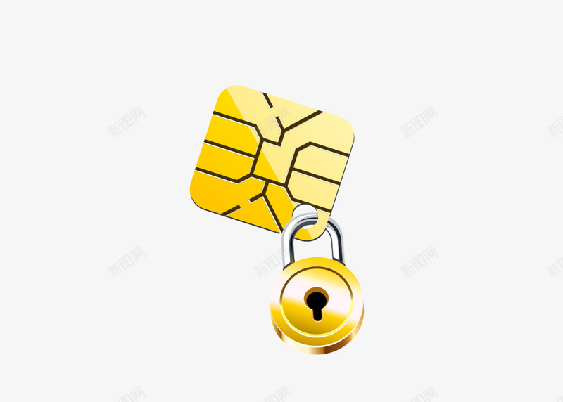金色银行卡芯片png免抠素材_88icon https://88icon.com 密码锁 矢量芯片 芯片 金属 金色 银行卡芯片 锁