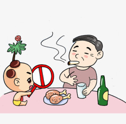 禁止吸烟漫画素材