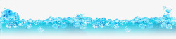 蓝色冰块水面装饰边框纹理素材