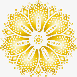 创意金色花朵底纹图矢量图素材