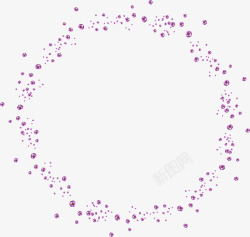 紫色漂亮珠子圆环素材
