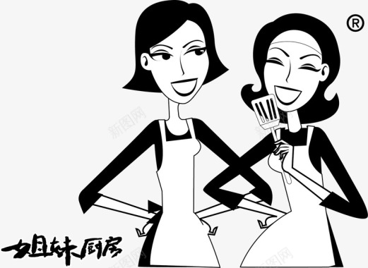 漫画爱人姐妹厨房logo图标图标