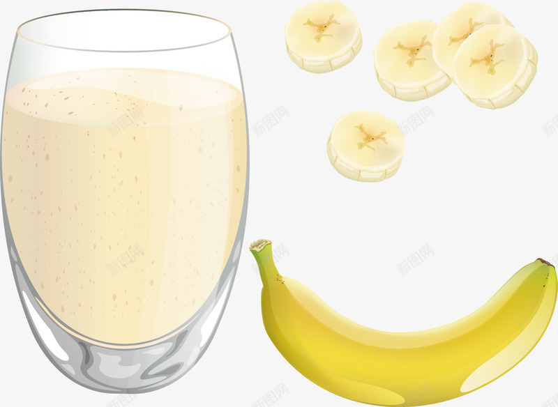 香蕉牛奶矢量图ai免抠素材_88icon https://88icon.com 果汁 牛奶 香蕉 香蕉牛奶 矢量图