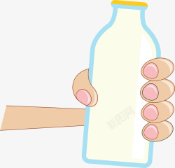 牛奶瓶透明图素材