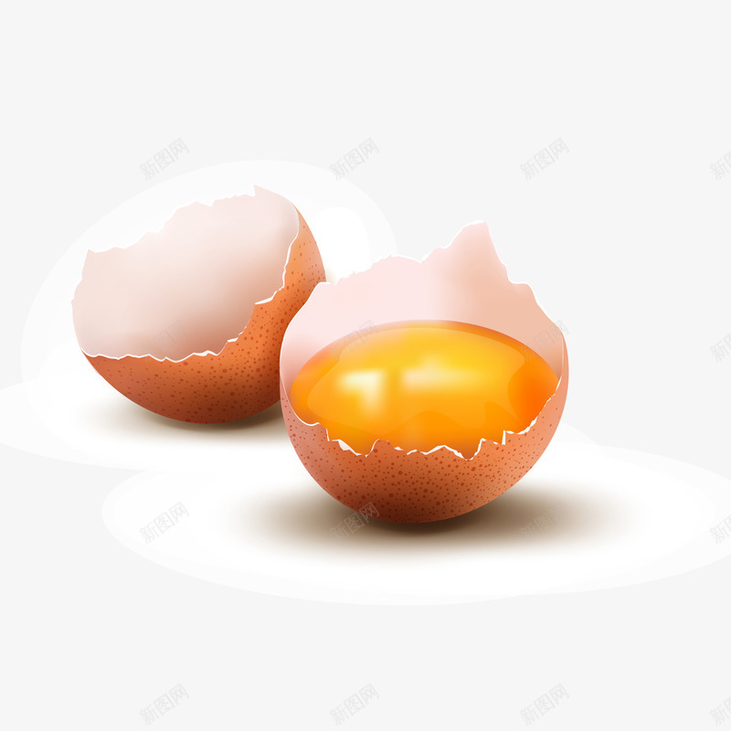 卡通打开的鸡蛋矢量图ai免抠素材_88icon https://88icon.com 卡通 烹饪 蛋黄 食材 食物 鸡蛋 黄色 矢量图