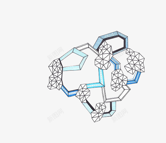 个性潮立方体png免抠素材_88icon https://88icon.com 个性 时尚 潮 立方体 连接