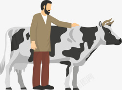 卡通牧场奶牛素材