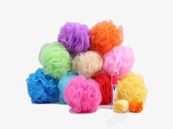 一堆沐浴球素材