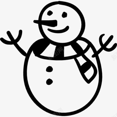 戴围巾的小雪人戴围巾的图标图标