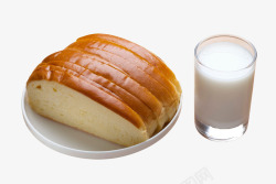 营养牛奶面包早餐素材