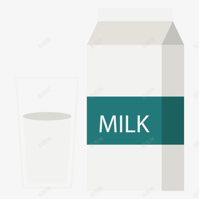 牛奶盒子png免抠素材_88icon https://88icon.com 容器 早餐 杯子 食物 鲜奶
