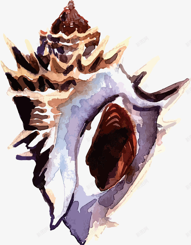 水彩海螺png免抠素材_88icon https://88icon.com 手绘海螺 插画 水彩海螺 海洋生物 海螺 海螺号 漂亮贝壳 贝壳