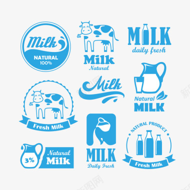 蛋白质MILK牛奶LOGO图标图标