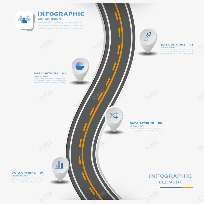 路png免抠素材_88icon https://88icon.com ppt素材 信息图 公路 路 道路俯视图 马路