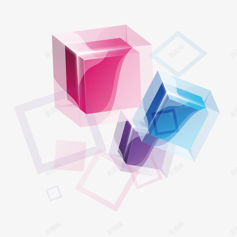 多彩立体透明方体装饰图案png免抠素材_88icon https://88icon.com 多彩 多彩立体透明方体装饰图案 方体 立体透明 装饰图案