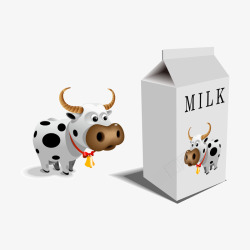 盒装牛奶矢量图素材