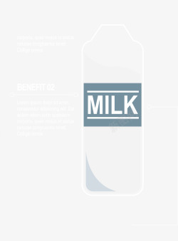 纯白牛奶矢量图素材