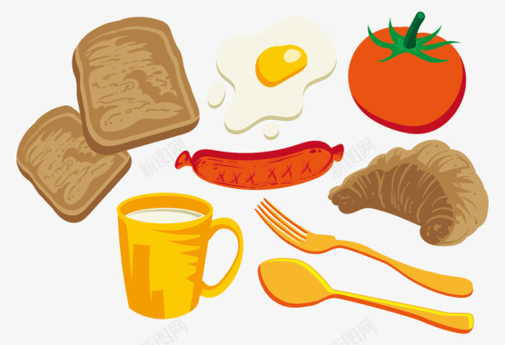 西红柿早餐食品的图标图标