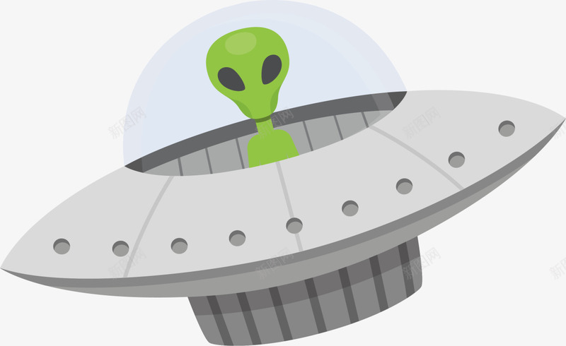 银色卡通外星人飞碟png免抠素材_88icon https://88icon.com 4月12号 ufo 世界航天日 外星人 太空 宇宙 航空 飞碟