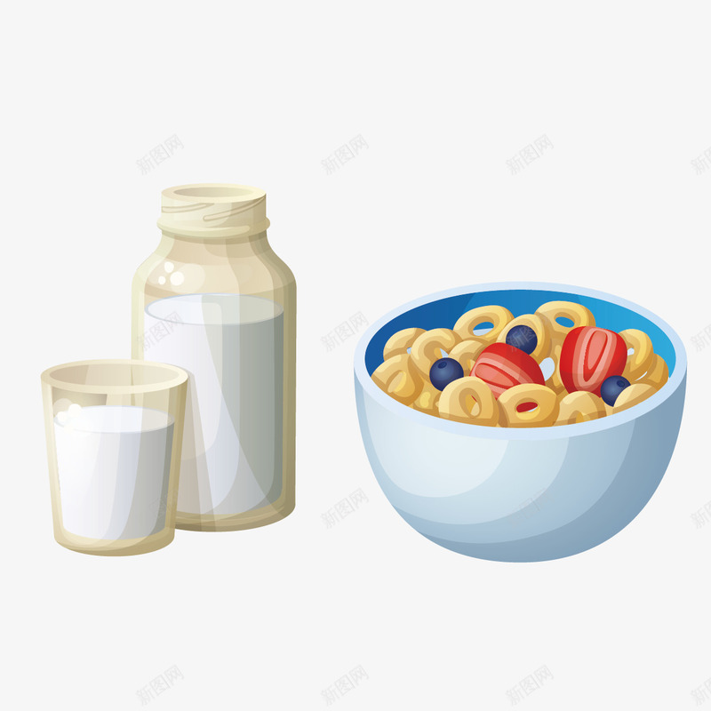 牛奶麦片png免抠素材_88icon https://88icon.com png免费下载 早餐 海报 牛奶麦片