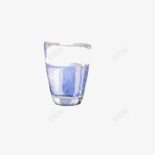 一杯水装饰png免抠素材_88icon https://88icon.com 一杯水 凉水 玻璃杯