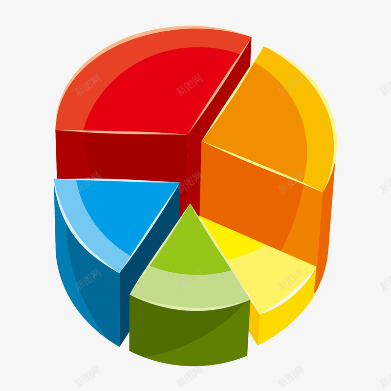 立体圆形统计图png免抠素材_88icon https://88icon.com PPT 信息表 数据 百分比 统计表