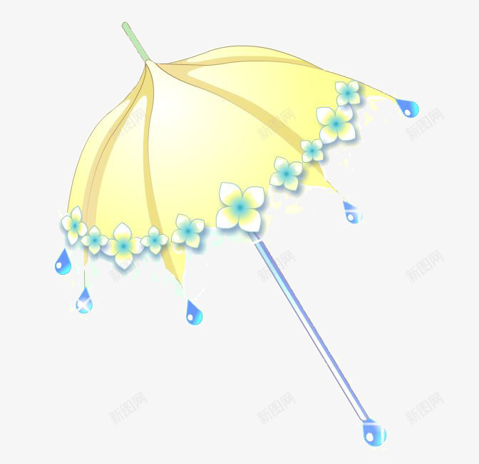 漂亮雨伞png免抠素材_88icon https://88icon.com 小花伞 手绘 遮阳伞 雨伞 黄色