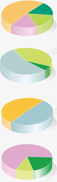 饼型图png免抠素材_88icon https://88icon.com 3D 漂亮 高清