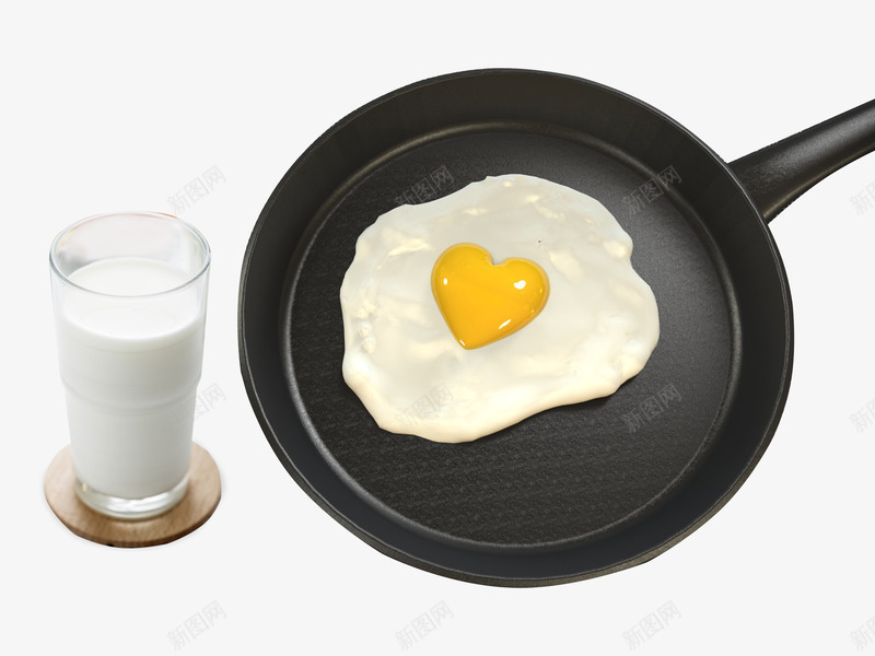 爱心早餐png免抠素材_88icon https://88icon.com 煎蛋 爱心早餐 爱心荷包蛋 牛奶 黑白