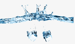 水中的冰块掉在水中的冰块高清图片
