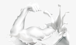 牛奶强壮肌肉造型素材