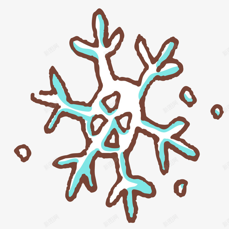 卡通手绘美丽的雪花png免抠素材_88icon https://88icon.com 动漫动画 卡通手绘 漂亮的 美丽的 雪花 飘雪