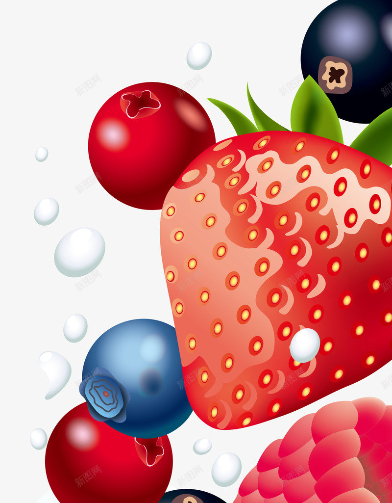 水果草莓蓝莓桑葚牛奶矢量图ai免抠素材_88icon https://88icon.com 桑葚 水果 牛奶 草莓 蓝莓 矢量图