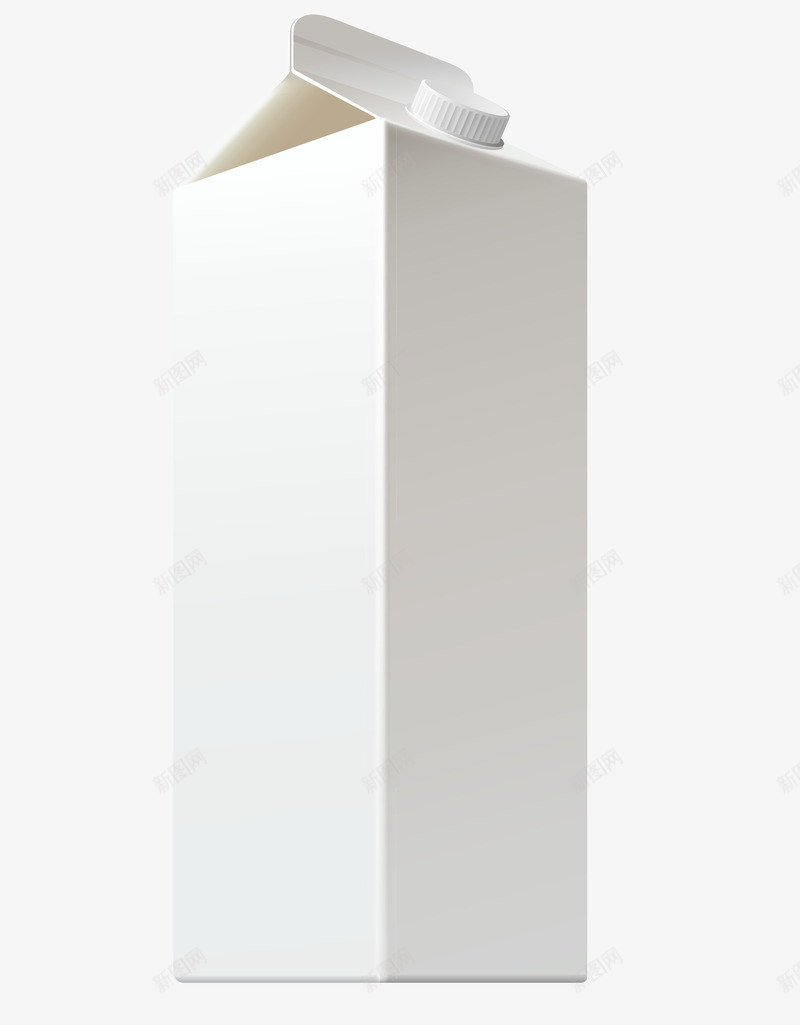 白色简约牛奶盒装饰图案png免抠素材_88icon https://88icon.com 牛奶盒 白色 简约 装饰图案