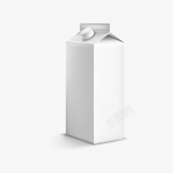 大瓶牛奶盒子矢量图素材