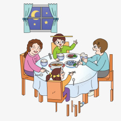 吃饭的一家人一家人吃饭高清图片