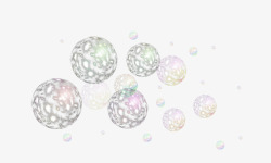 透明镂空圆球素材