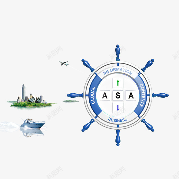 创意商务png免抠素材_88icon https://88icon.com 创意商务航海船舵导航创意商务